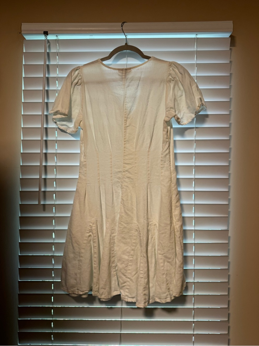 Universal Thread Cream Button-Front Mini Dress - Picture 3 of 3